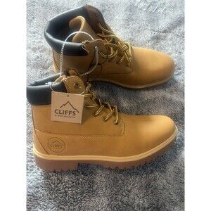 NWT Cliffs By White Mountain Mens Workwear Lace Up Boots Tan - Size 10 No Box